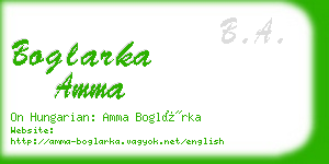 boglarka amma business card